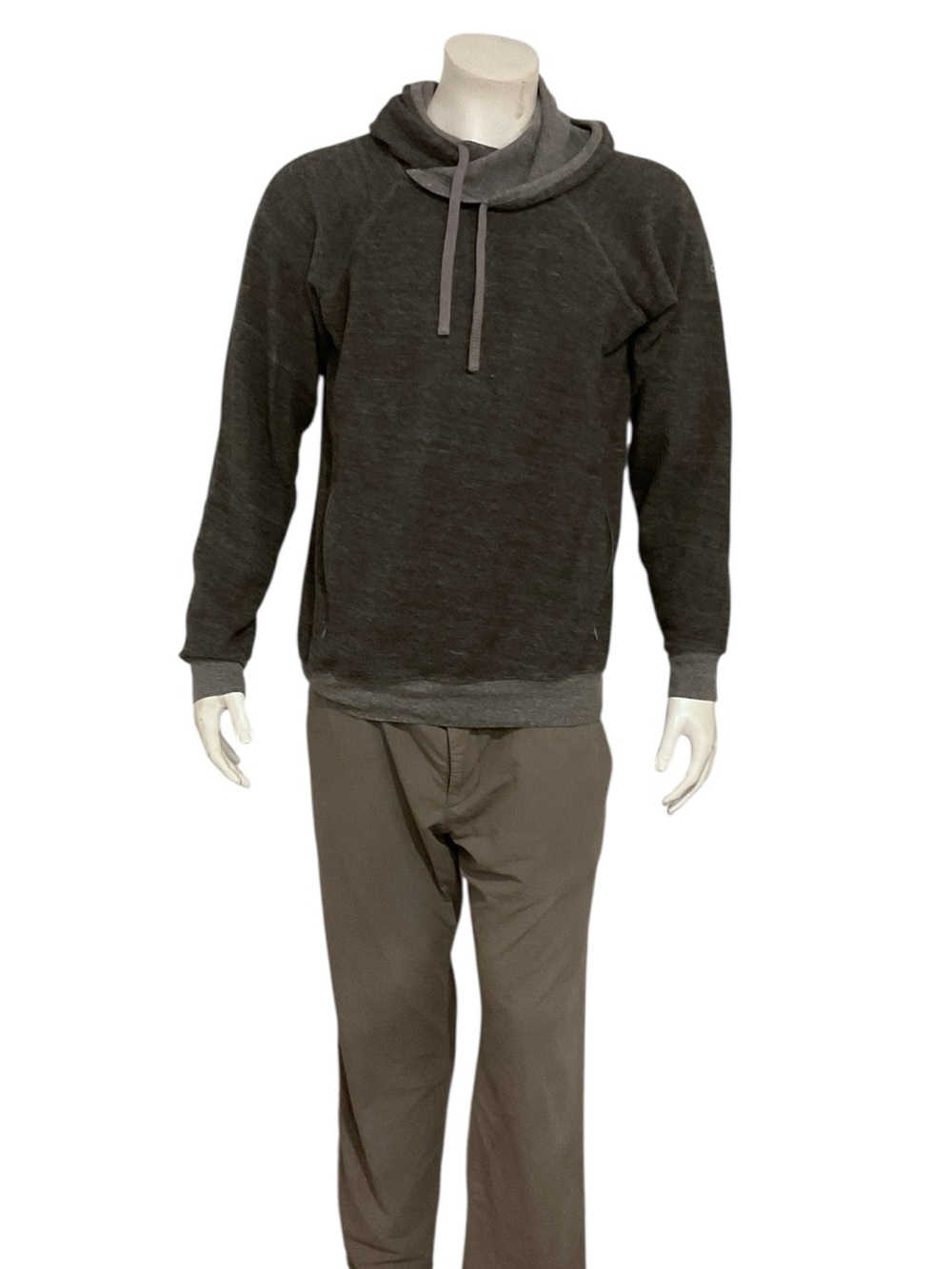 Alo Men's Charcoal Gray Pullover Hoodie Sweatshirt